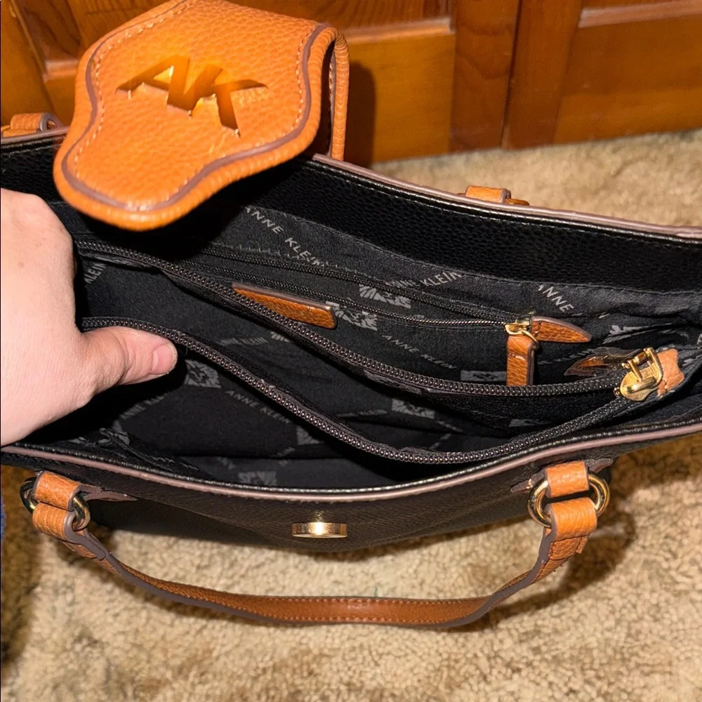 Anne Klein Black and Brown Purse
